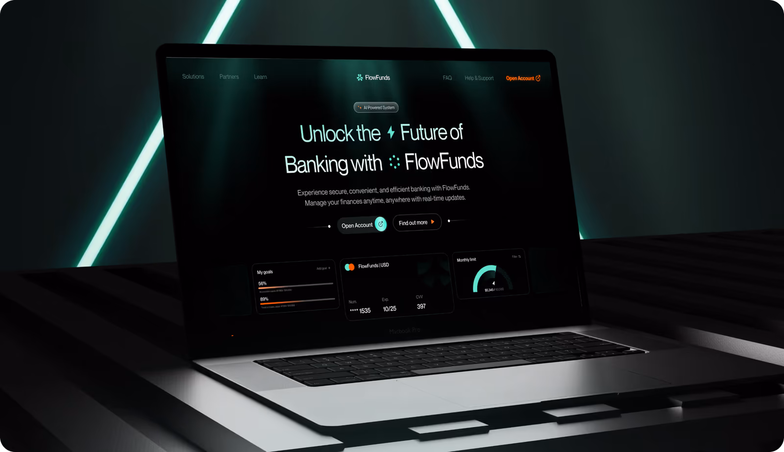 FlowFunds web application design