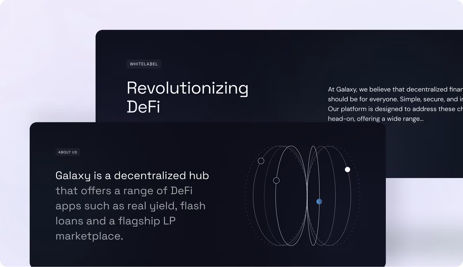 Galaxy web application design