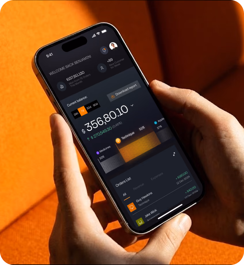 Kinves personal-finance app on a phone
