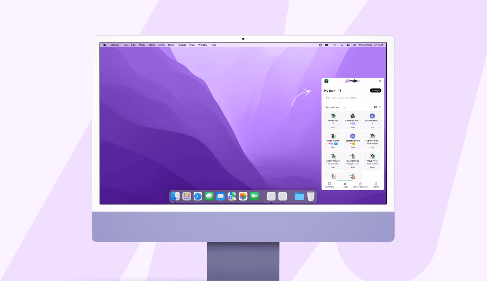 MOJO CX manager dashboard