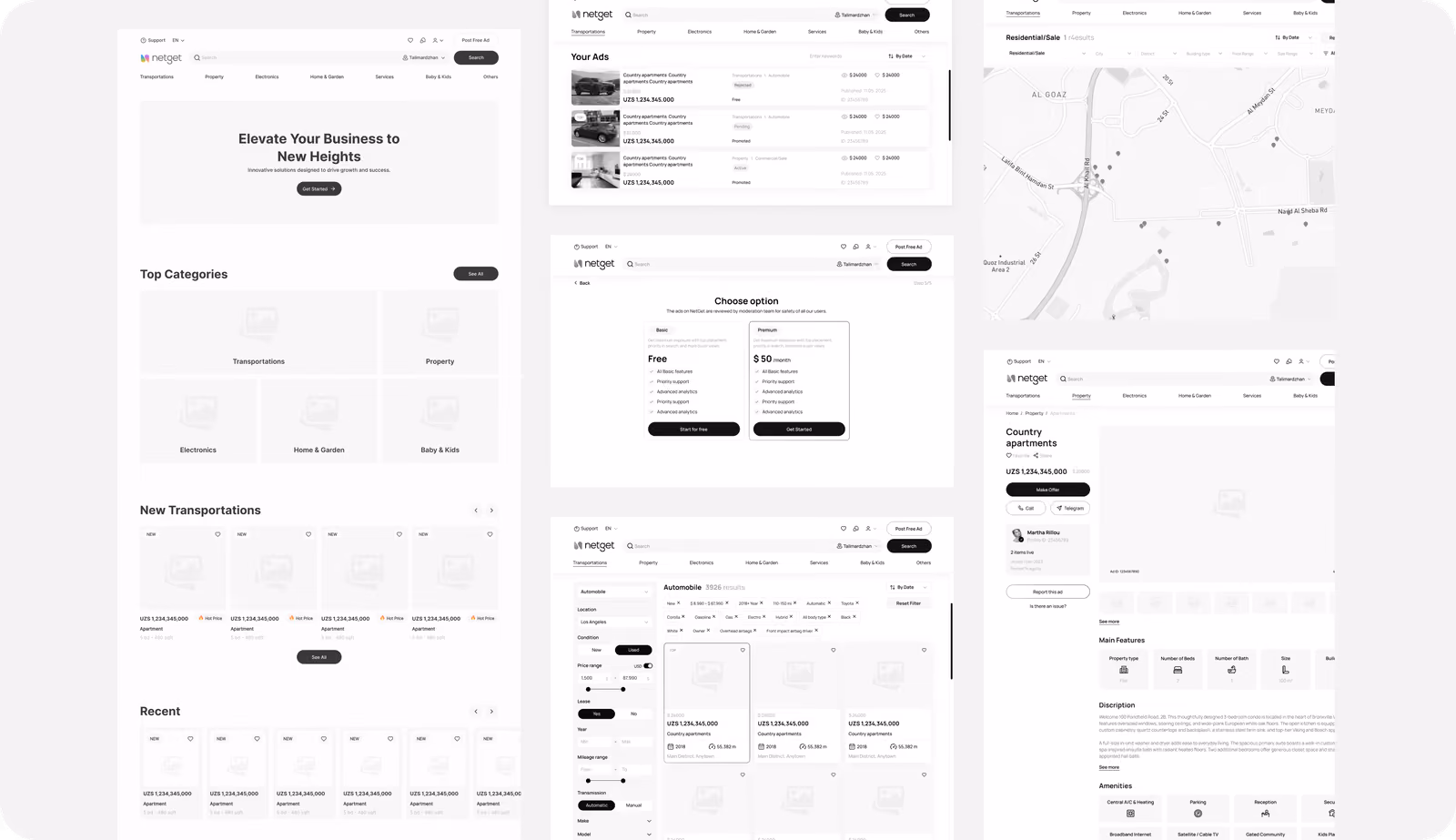 NetGet wireframing