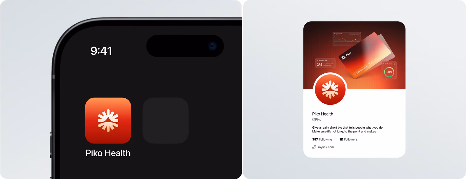 Piko Health logo concept design