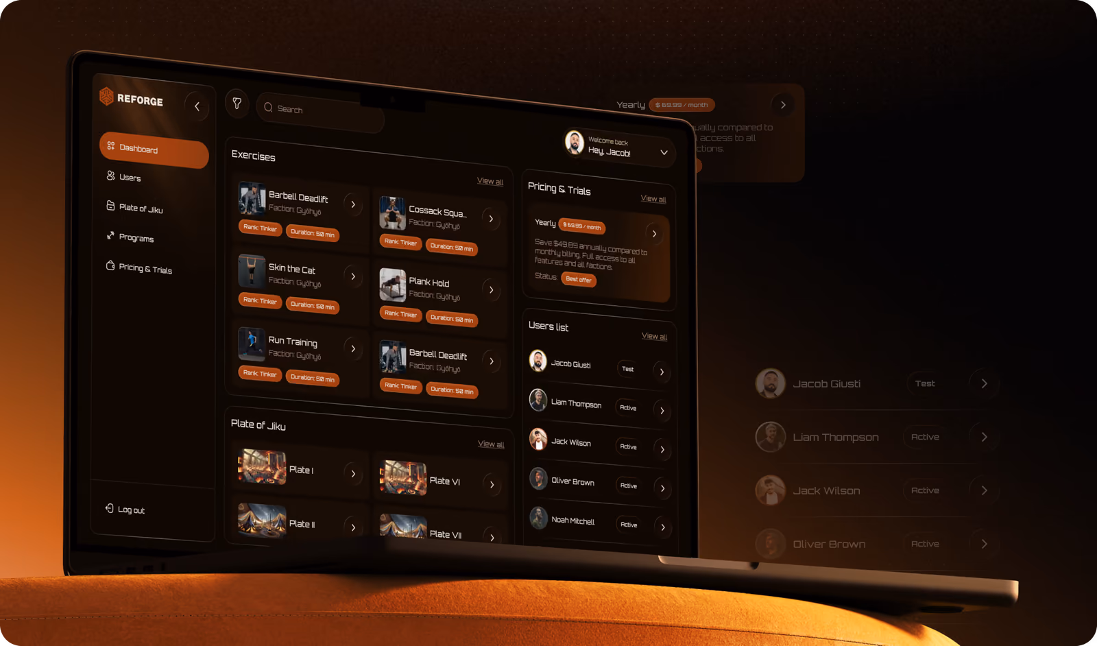 Reforge Studios admin panel